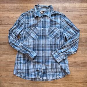 Roebuck & Co. Plaid Button-Up Men's Long Sleeve Shirt in XL